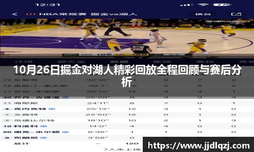 10月26日掘金对湖人精彩回放全程回顾与赛后分析
